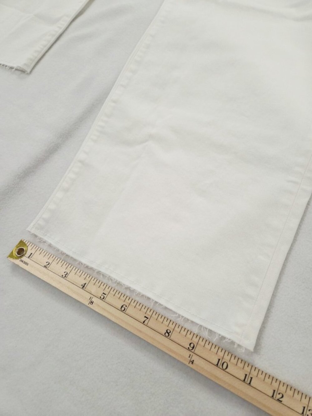 NWT J Crew Wide Leg Cropped 32 Womens Jean All Day Stretch White Raw Hem Coastal - Picture 7 of 9